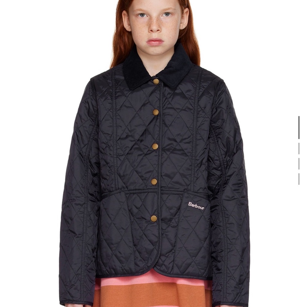 Barbour Kids Black Quilted Puffer Jacket